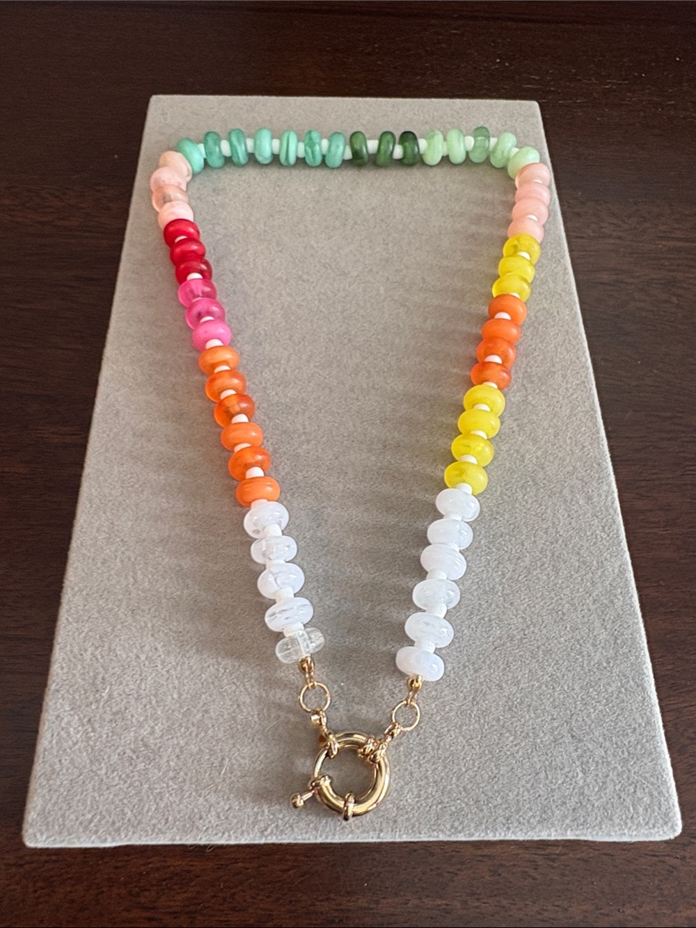 Colorful Multicolor Beaded Necklace - Women Jewelry - Picture 15 of 16